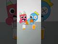When BLUE share the juice with BANBAN...?? Funny Stop Motion Animation #shorts #youtubeshorts