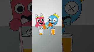 When Blue Share The Juice With Banban?? Funny Stop Motion Animation 
