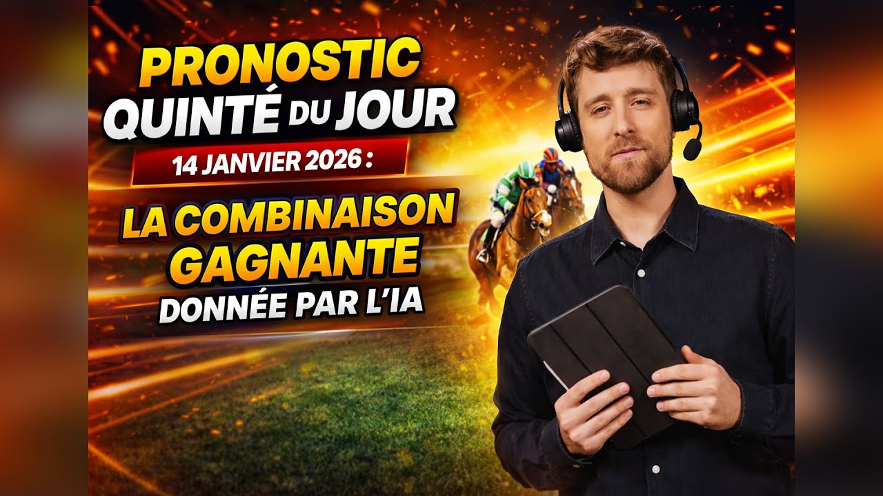 PRONOSTIC QUINTE DU JOUR 14 JANVIER 2026 : LA COMBINAISON GAGNANTE DONNÉE PAR L'IA