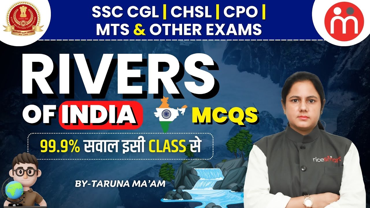 SSC 2024 | Geography | Rivers Of India | Indian Geography | By Taruna ...