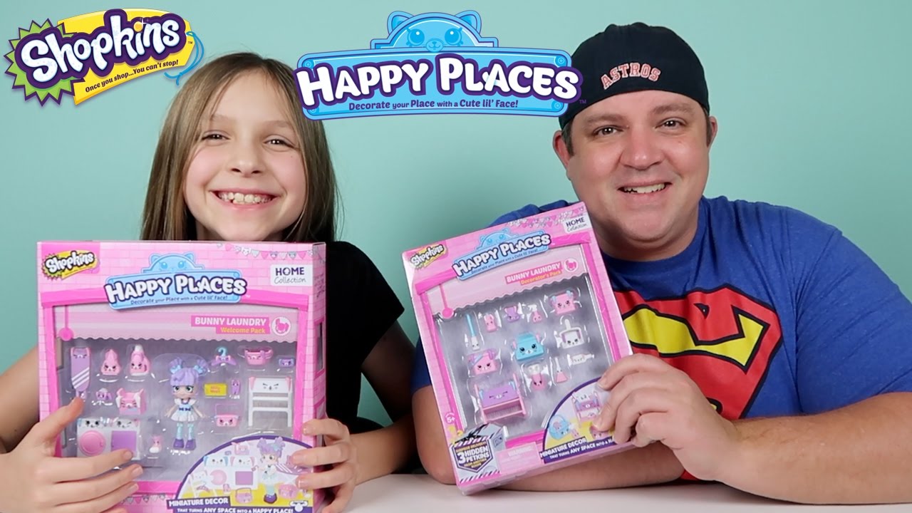 Happy Places Shopkins Season 2 Bunny Laundry Welcome Pack & Decorators Pack