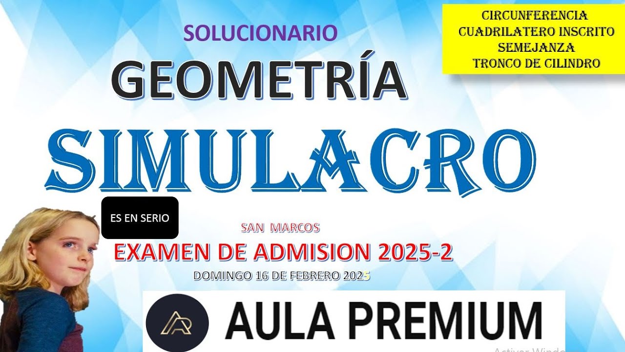 SOLUCIONARIO SIMULACRO DE SAN MARCOS 20252,unmsm YouTube
