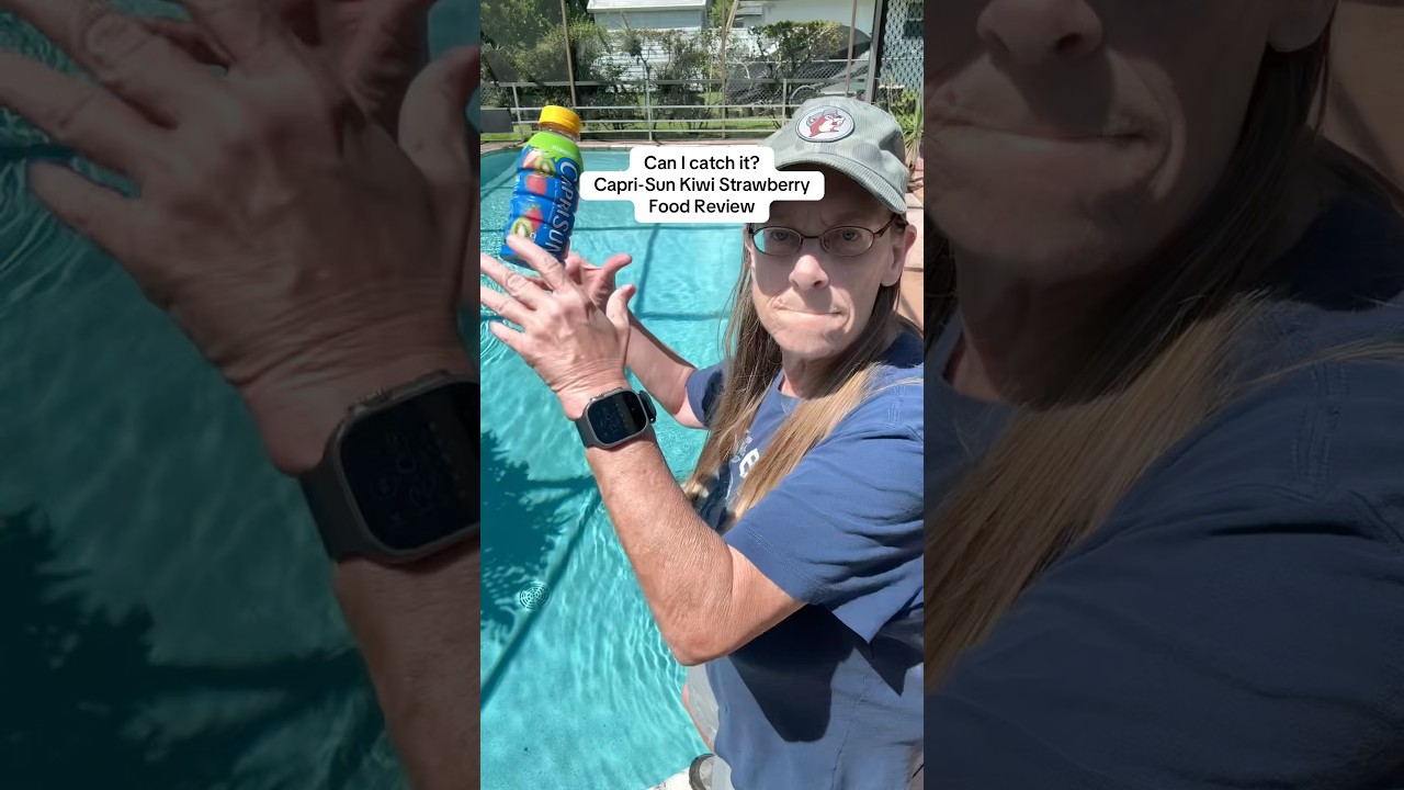 Does it go in the pool? Capri Sun Strawberry Kiwi fruit  juice drink review 