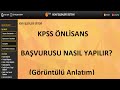 KPSS ÖNLİSANS BAŞVURUSU NASILYAPILIR? (GÖRÜNTÜLÜ ANLATIM) - HES KODU TANIMLAMA NASIL YAPILIR?