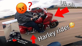 I TRIED TO PASS A HARLEY RIDER AND THIS HAPPENED…😅 (Motovlog)