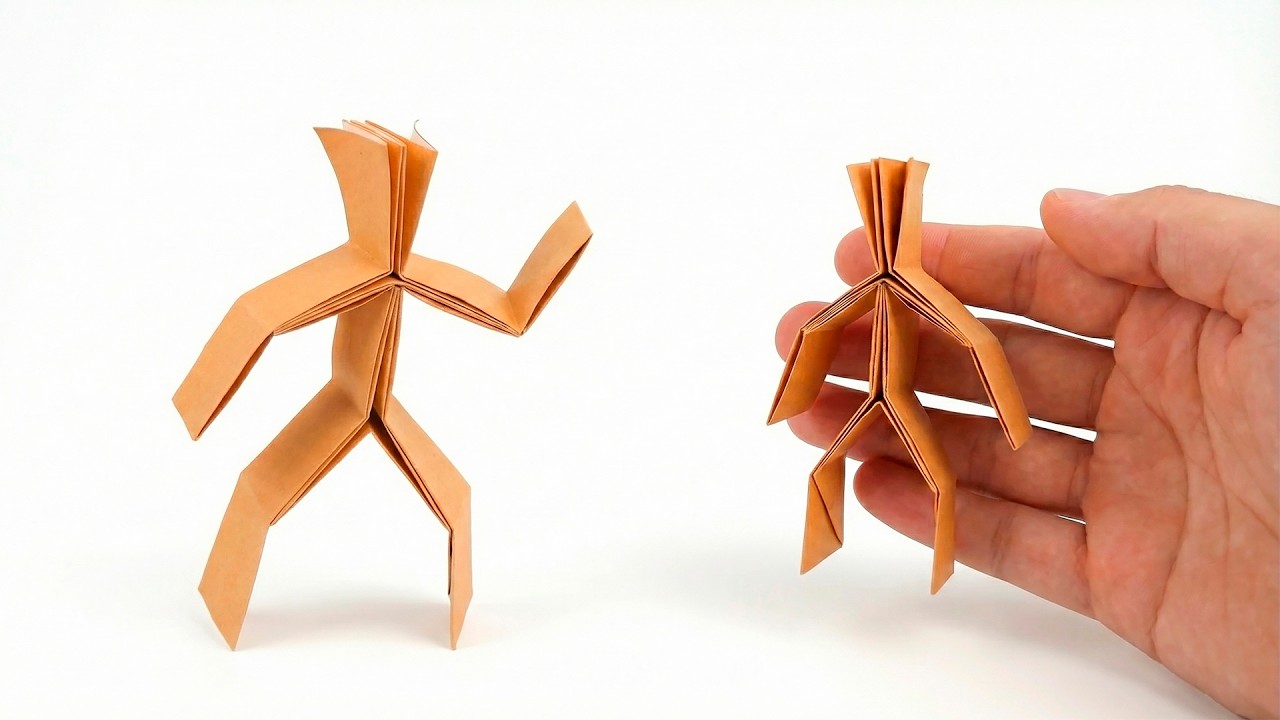 Paper Person Simple Easy Origami Stickman β How to Make a Paper Person (Step by Step) - YouTube