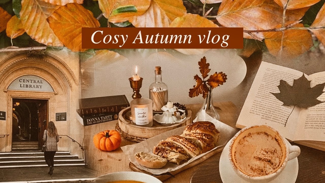Cozy Autumn Days in England 🤎 Harvest soup & cheese bread, coffee date  dark academia bookish vlog 