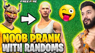 Funny Noob Prank with Random Players 😂Funny Free Fire Video