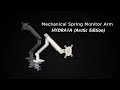 Single monitor mount with articulating arm arctic edition  hydra1a amer mounts