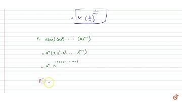 If the first and the `n^(t h)` term of a GP are a and b, respectively, and if P is the product o...