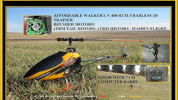 FLYBARLESS Walkera V400 3D TRAINER Heli has an e.T.R.M. A review by NightFlyyer.