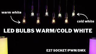 Warm/Cold White LED Bulb controllable with DMX