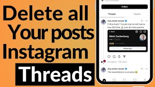 How to Delete All Your Posts on Instagram Threads At Once (2023) | Delete all Threads at Once