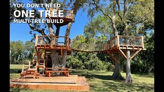 Treehouse Build Update – Multi-Tree Design (13 FT Deck)