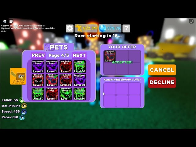 Giving away my Evolved Dark Soul Birdie to XenzyTheRobloxPro - YouTube