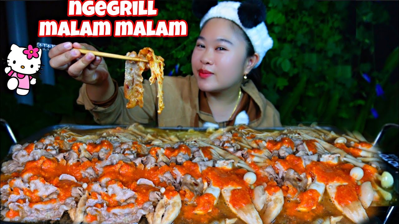 NGEGRIL MALAM2 , BEEF SLICE, DAGING AYAM, JAMUR ENOKI DAN JAMUR SIMEJI ‼️ 
