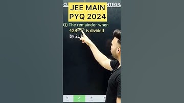 Q) The remainder by 428^2024 is divided by 21 is #binomial theorem #jee2026 #  class 11 #maths