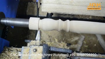 CNC wood turning lath autofeed Machine by JAK Machinery