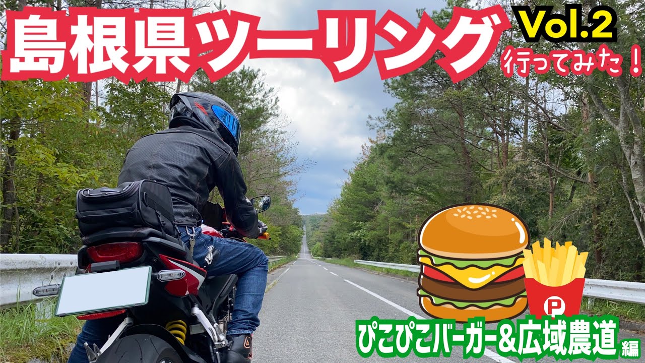 島根県ツーリングPart2.【ぴこぴこバーガー&広域農道編】
