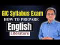 GIC Syllabus/ Exam and How to Prepare English Literature | GIC English Classes