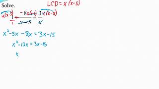 Solving rational equations using an LCD 2