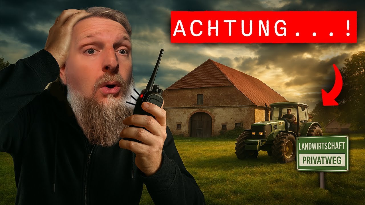 FAST ERTAPPT! 😱 BAUER TAUCHT PLÖTZLICH AUF! - DUNKLER PFAD, ALLEIN IM WALD, HUNDEBELLEN...