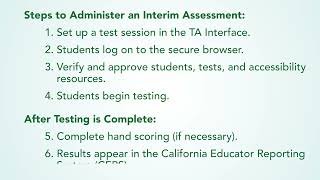 How to Administer the CAASPP Interim Assessments