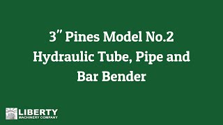 3 Pines Model No.2 Hydraulic Tube, Pipe and Bar Bender