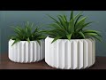 Paper model flower pot making with cement  white cement craft  diy flower vase