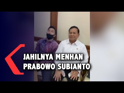 Jahilnya Menhan Prabowo Saat Lihat Asisten Pribadinya Ketiduran