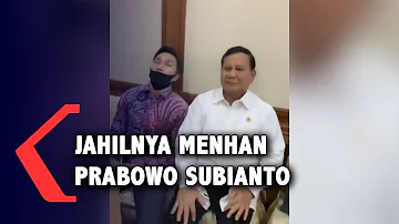 Jahilnya Menhan Prabowo Saat Lihat Asisten Pribadinya Ketiduran