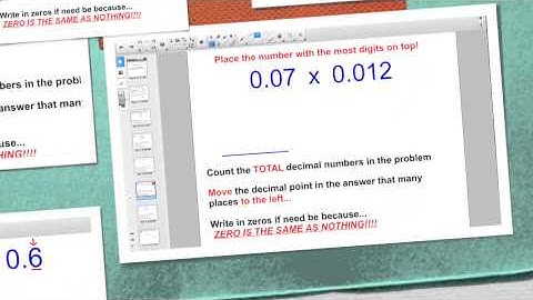 Lesson 110: Multiplying Decimal Numbers Using Zeros as Placeholders