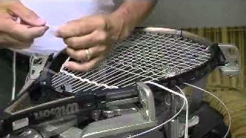 Weaving Crosses - Tennis racquet stringing