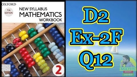 Q12 || Ex-2F || D2 || NSM || Linear graph and Simultaneous equation || in Urdu Hindi