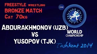 Bronze Match - Freestyle Wrestling 70 kg - B. ABDURAKHMONOV (UZB) vs Z. YUSOPOV (TJK) - Tashkent