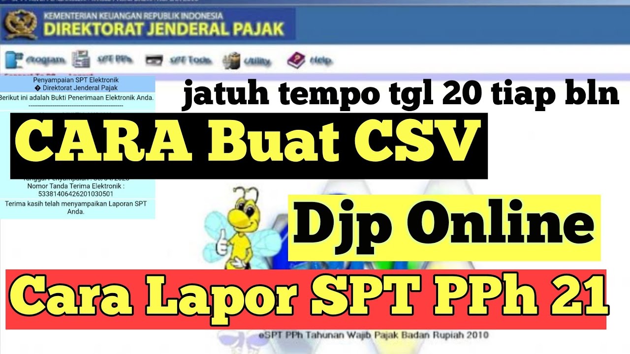 Cara Lapor SPT PPh 21 Lewat Djp Online 2021 YouTube