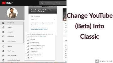 How to Change YouTube (Beta) into Classic or Creator Studio