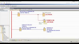 SEMAFORO SIEMENS PLC LOGO SIMULACION LADDER screenshot 2