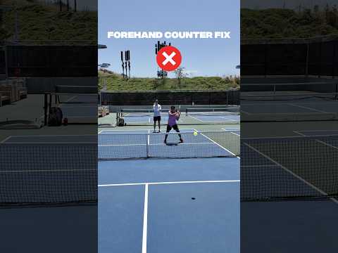 Fix Your Forehand Counter: Stop Taking Big Swings in Pickleball ⚡️ #pickleball #pickleballaddict