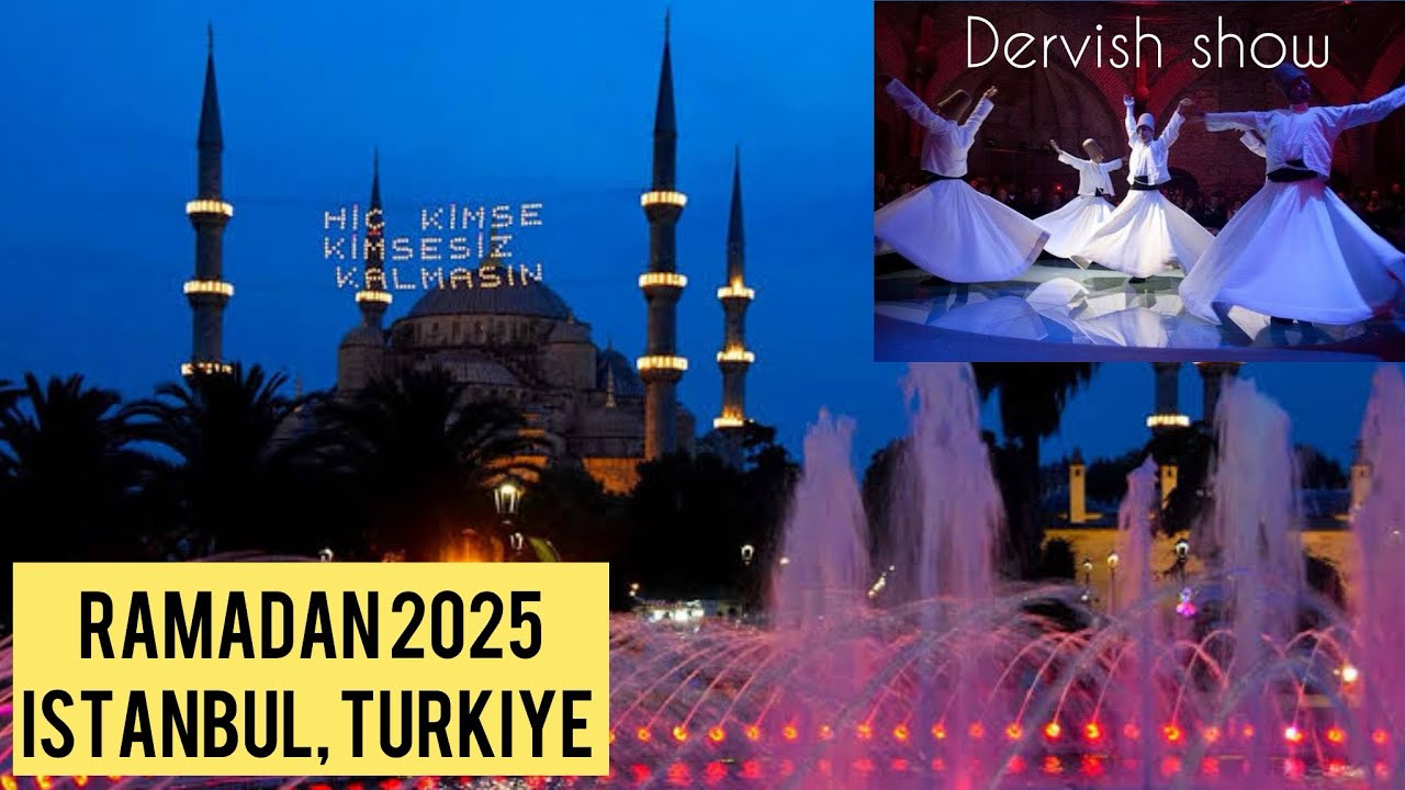 Ramadan in Istanbul 2025 | Dervish Show | Sultanahmet Walk | Hagia Sophia | Blue Mosque 4K 🇹🇷 