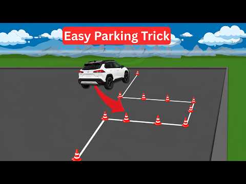 Reverse Parking With Cones. [Reverse Park Step by Step]