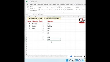 Advance Trick Of Serial Number in Excel 🔥 #short #short 🔥 Shandar Trick 🔥Advance Trick #serialnumber