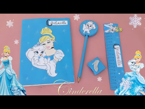 How to make cinderella school supplies | diy Cinderella school supplies | Cinderella school supplies