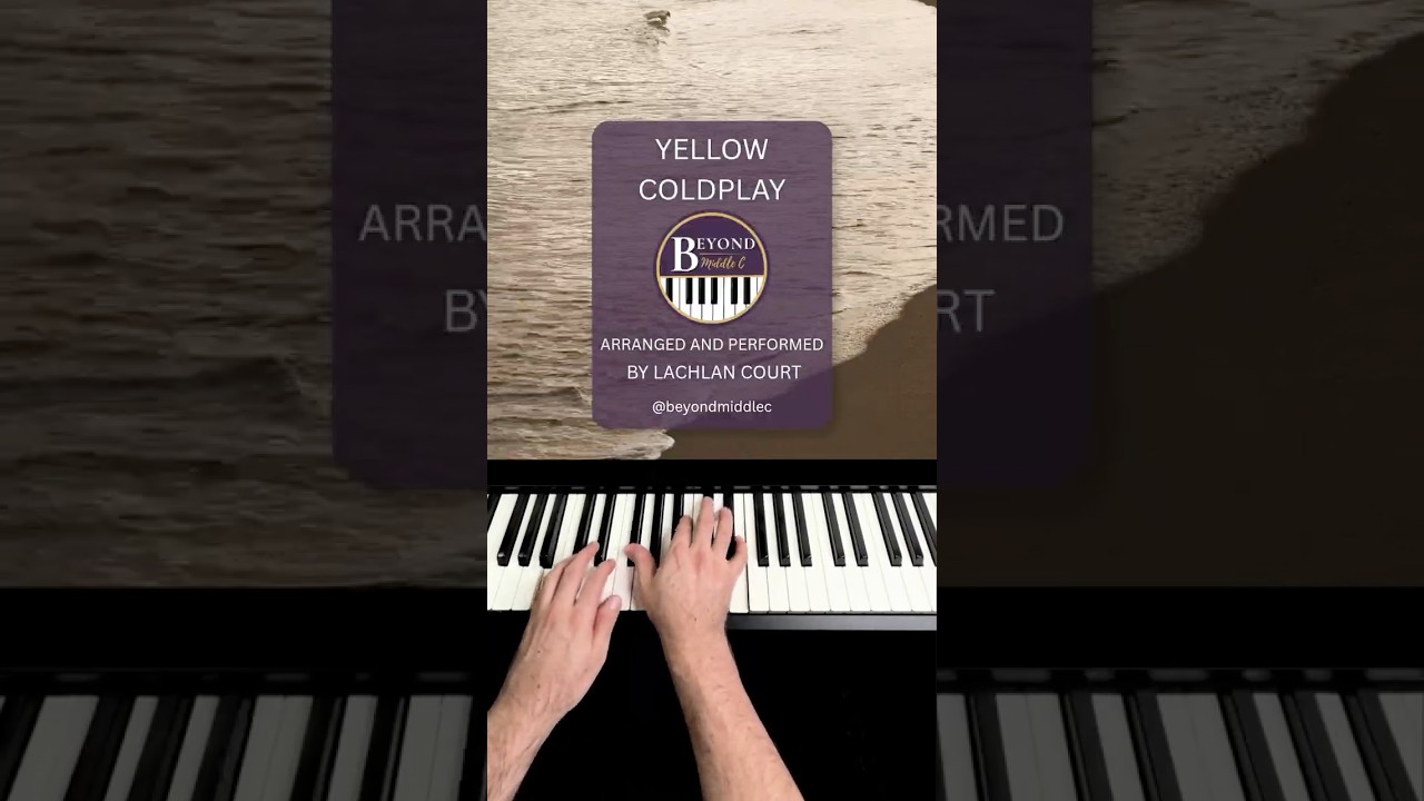 Yellow | Coldplay -  Piano Instrumental Version and Tutorial #pianotutorial #lifequotes #shorts