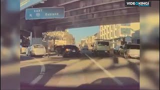 Swift highway robbery caught on Tesla Cam in San Francisco