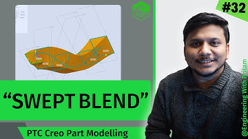 Creo Tutorial - How to Create Swept Blends by Selecting Sections | #32