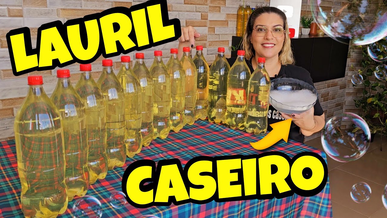 COMO FAÇO MAIS DE 25 LITROS DE LAURIL CASEIRO FÁCIL E COM POUCOS INGREDIENTES😱 SABÕES E DETERGENTES