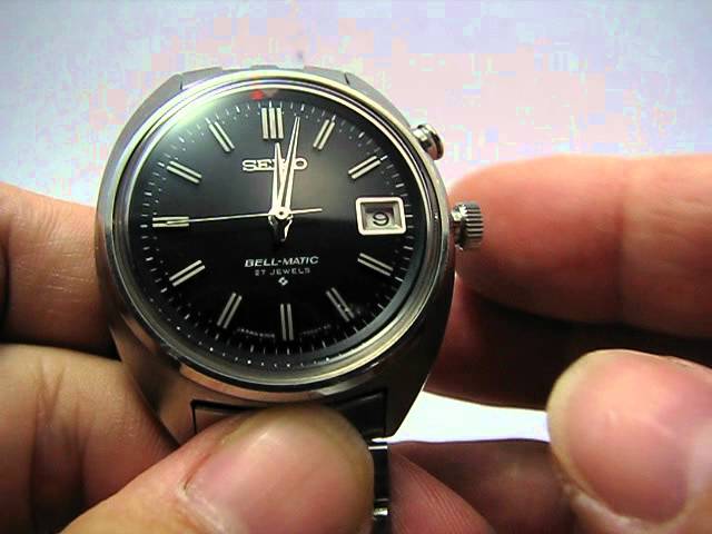 SEIKO BELL-MATIC 4005-7000 ALARM SOUND, BLACK DIAL - YouTube