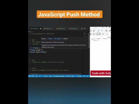 JavaScript Array push() method | JavaScript Tutorial For Beginners # ...