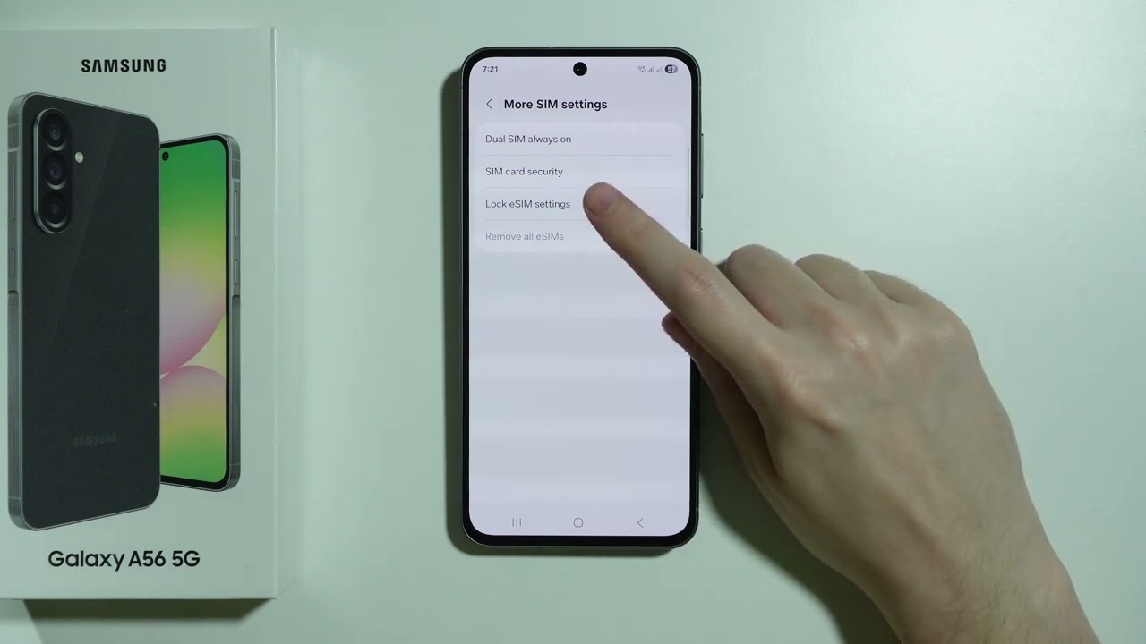 Samsung Galaxy A56 5G: How to Find Lock eSIM Settings